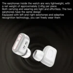 X9 1.85 inch Square Screen 2 in 1 Bluetooth Earphone Smart Watch - Image 7