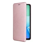 Carbon Fiber Texture Flip Leather Phone Case, For Redmi 13 4G - Image 2