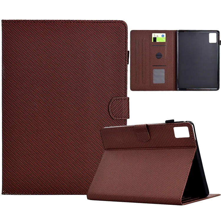 Solid Color Fiber Texture Smart Tablet Leather Case, For Xiaomi Redmi Pad SE, For Xiaomi Pad 6 / 6 Pro