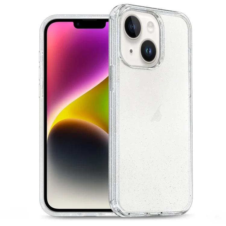 Glitter Powder TPU Hybrid PC Phone Case, For iPhone 14, For iPhone 14 Pro, For iPhone 14 Pro Max