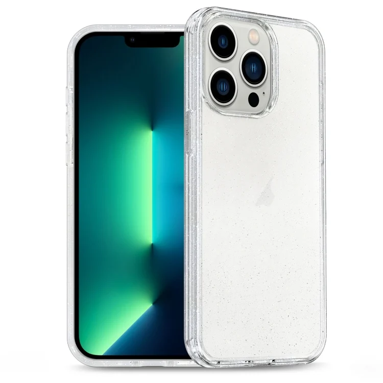 Glitter Powder TPU Hybrid PC Phone Case, For iPhone 13 Pro Max, For iPhone 13 Pro, For iPhone 13