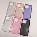Glitter Powder TPU Hybrid PC Phone Case, For iPhone 16 Pro Max, For iPhone 16 Pro, For iPhone 16 Plus - Image 6