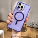 Glitter Powder TPU Hybrid PC MagSafe Phone Case, For iPhone 16, For iPhone 15 Pro Max, For iPhone 15 Pro - Image 2