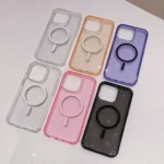 Glitter Powder TPU Hybrid PC MagSafe Phone Case, For iPhone 16, For iPhone 15 Pro Max, For iPhone 15 Pro - Image 6