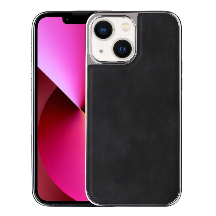 Electroplated Side PU Hybrid TPU MagSafe Phone Case, For iPhone 13