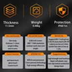 CENAVA A868T IP68 Rugged Tablet PC, 8.68 inch Android 13 MT8788 Octa Core, 4G Network - Image 5