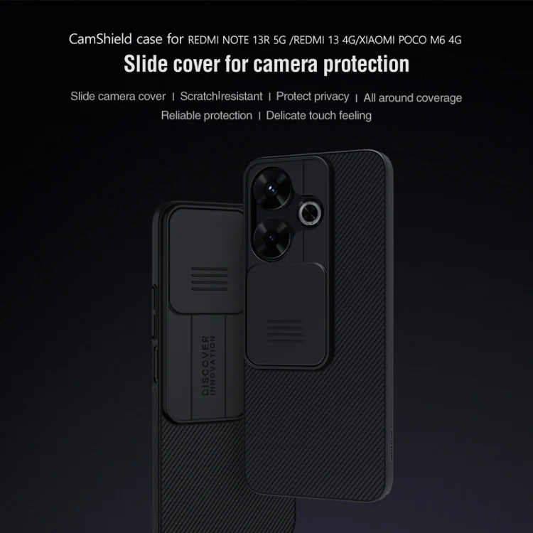 EDA0068257_B1.webp NILLKIN Black Mirror Series Camshield PC Phone Case, For Redmi Note 13R 5G / 13 4G - Image 2