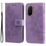 Seven-petal Flowers Embossing Leather Phone Case, For Redmi A5 4G 173.3mm, For Redmi Note 14 4G 164.84mm, For Redmi Turbo 4 / Xiaomi Poco X7 Pro, For Redmi K80 Pro