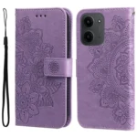 Seven-petal Flowers Embossing Leather Phone Case, For Redmi 15C 4G 171.5mm / Xiaomi Poco C85 4G, For Redmi 15C 4G 173.1mm / 15C 5G 173.1mm, For Redmi K80 Ultra, For Redmi Turbo 4 Pro / Xiaomi Poco F7