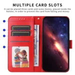 Embossed Sunflower Leather Phone Case, For Redmi 15C 4G 171.5mm / Xiaomi Poco C85 4G, For Redmi 15C 4G 173.1mm / 15C 5G 173.1mm, For Redmi K80 Ultra, For Redmi Turbo 4 Pro / Xiaomi Poco F7 - Image 3