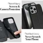 Magnetic Armor Series RFID Card Slots Leather Phone Case, For iPhone 13 Pro - Image 3
