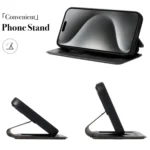 Magnetic Armor Series RFID Card Slots Leather Phone Case, For iPhone 13 Pro - Image 4