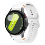 Wave Pattern Stitched Silicone Watch Band
