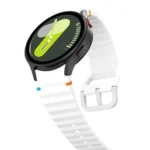 Wave Pattern Stitched Silicone Watch Band - Image 6