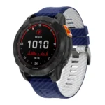 Two Color Carbon Fiber Pattern Silicone Watch Band