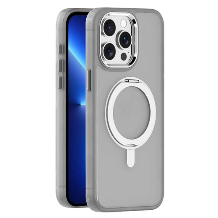 Skin Feel Frosted MagSafe Magnetic Rotating Holder Phone Case, For iPhone 13 Pro, For iPhone 13, For iPhone 12