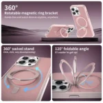 Skin Feel Frosted MagSafe Magnetic Rotating Holder Phone Case, For iPhone 12 Pro Max, For iPhone 12 Pro, For iPhone 11 - Image 5