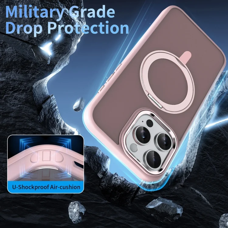 EDA0068370_B6.webp Skin Feel Frosted MagSafe Magnetic Rotating Holder Phone Case, For iPhone 12 Pro Max, For iPhone 12 Pro, For iPhone 11 - Image 7