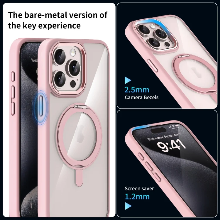 EDA0068372_B3.webp Transparent MagSafe Magnetic Rotating Holder Phone Case, For iPhone 11 - Image 4