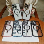 Loves Carbon Fiber Clear Plated Magsafe TPU Phone Case, For iPhone 14 Pro, For iPhone 14 Pro Max, For iPhone 13 Pro Max - Image 2