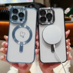 Loves Carbon Fiber Clear Plated Magsafe TPU Phone Case, For iPhone 14 Pro, For iPhone 14 Pro Max, For iPhone 13 Pro Max - Image 4