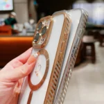 Loves Carbon Fiber Clear Plated Magsafe TPU Phone Case, For iPhone 14 Pro, For iPhone 14 Pro Max, For iPhone 13 Pro Max - Image 6