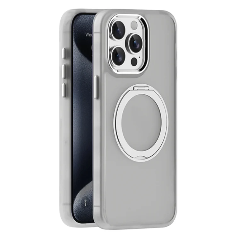 Skin Feel Frosted MagSafe Magnetic Holder Phone Case, For iPhone 15 Pro Max, For iPhone 15 Pro, For iPhone 15 Plus