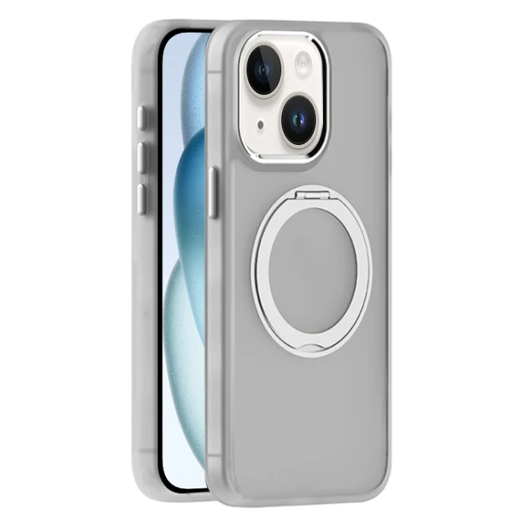 Skin Feel Frosted MagSafe Magnetic Holder Phone Case, For iPhone 15, For iPhone 14 Plus, For iPhone 14