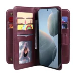 Multi-Function Wallet 10 Card Slots Leather Phone Case, For Xiaomi Poco F6 Pro - Image 6