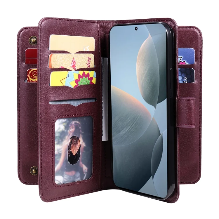 EDA006839601A_5.webp Multi-Function Wallet 10 Card Slots Leather Phone Case, For Xiaomi Poco F6 Pro - Image 6