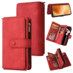 Skin Feel Multi Card Slots Zipper Wallet Leather Phone Case, For Xiaomi 14T Pro, For Xiaomi 14T, For Xiaomi Poco F6, For Xiaomi Poco F6 Pro