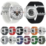 Ocean Dual Silver Buckle Silicone Watch Band - Image 2