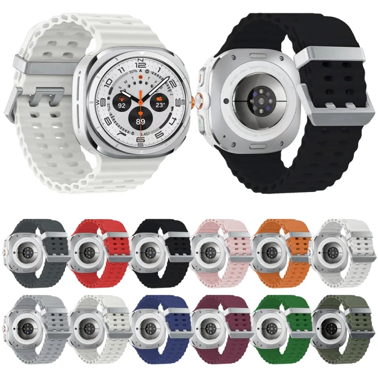 EDA0068606_B1.webp Ocean Dual Silver Buckle Silicone Watch Band - Image 2