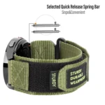 Nylon Canvas Hook And Loop Fastener Watch Band - Image 3