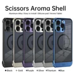 Metal Scissor Design Aroma MagSafe Phone Case, For iPhone 15 Pro Max, For iPhone 15 Pro, For iPhone 15 Plus, For iPhone 15, For iPhone 14 Plus - Image 7