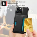 ZM02 Card Slot Holder Phone Case, For iPhone 15 Pro Max, For iPhone 15 Pro, For iPhone 15 Plus, For iPhone 15 - Image 3