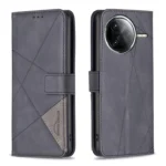 Magnetic Buckle Rhombus Texture Leather Phone Case, For Redmi K80 / K80 Pro, For Redmi Turbo 4, For Redmi Note 14 Pro 4G