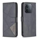 Magnetic Buckle Rhombus Texture Leather Phone Case, For Redmi 15C 4G 173.1mm / 15C 5G 173.1mm, For Redmi Turbo 4 Pro, For Redmi A5 4G 171.7mm