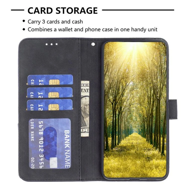 EDA006872511A_3.webp Magnetic Buckle Rhombus Texture Leather Phone Case, For Redmi 15C 4G 173.1mm / 15C 5G 173.1mm, For Redmi Turbo 4 Pro, For Redmi A5 4G 171.7mm - Image 4