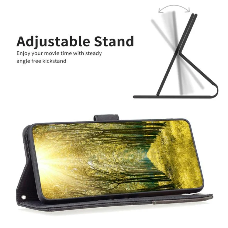 EDA006872511A_4.webp Magnetic Buckle Rhombus Texture Leather Phone Case, For Redmi 15C 4G 173.1mm / 15C 5G 173.1mm, For Redmi Turbo 4 Pro, For Redmi A5 4G 171.7mm - Image 5
