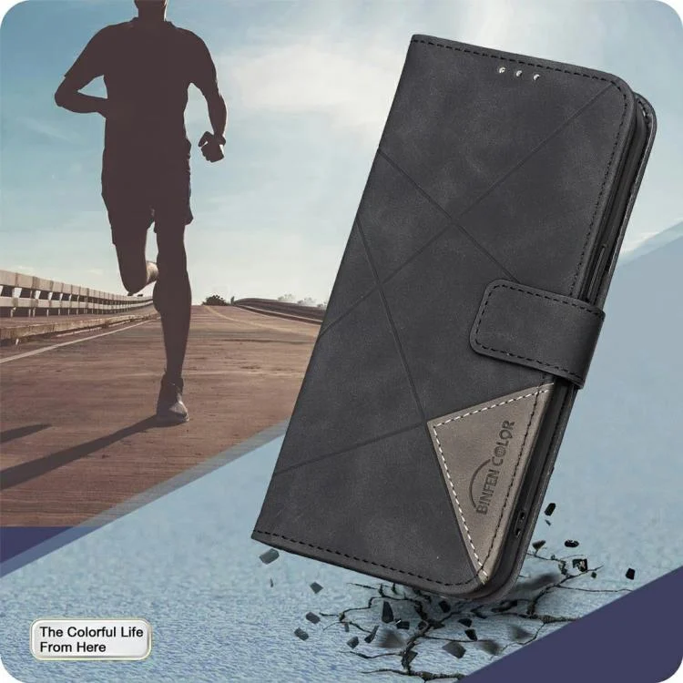 EDA006872511A_8.webp Magnetic Buckle Rhombus Texture Leather Phone Case, For Redmi 15C 4G 173.1mm / 15C 5G 173.1mm, For Redmi Turbo 4 Pro, For Redmi A5 4G 171.7mm - Image 9