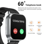 D8 Pro 2.01 inch 2 in 1 Bluetooth Earphone Steel Strap Smart Watch, Support NFC with Cover - Image 7