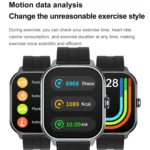 D8 Pro 2.01 inch 2 in 1 Bluetooth Earphone Steel Strap Smart Watch, Support NFC with Cover - Image 8