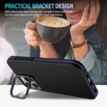 Carbon Fiber Texture Lens Holder TPU Phone Case, For iPhone 13 Pro Max / 12 Pro Max, For iPhone 13 Pro - Image 4