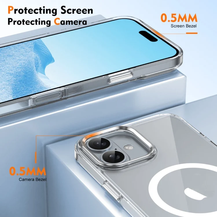EDA006910613A_6.webp Ice Feel HD Transparent MagSafe PC Full Coverage Phone Case, For iPhone 16, For iPhone 15 Pro Max, For iPhone 15 Pro - Image 7