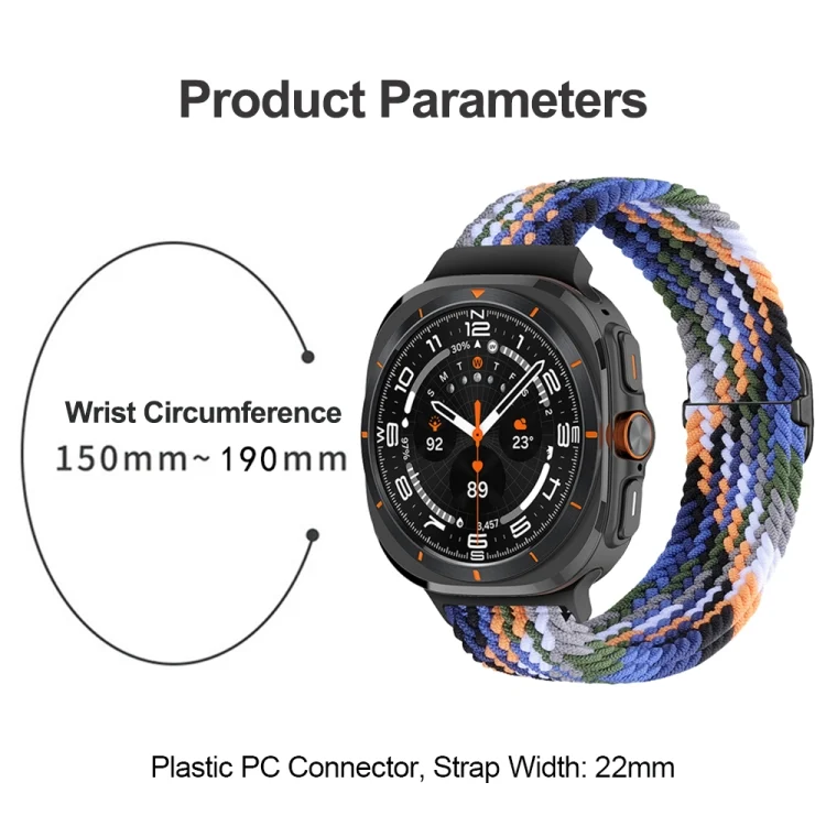 EDA0069165_B2.webp Slide Buckle Nylon Braided Watch Band - Image 3