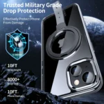 Holder Hand Strap MagSafe Transparent Phone Case, For iPhone 15 Plus, For iPhone 15, For iPhone 14, For iPhone 13 - Image 2
