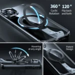 Holder Hand Strap MagSafe Transparent Phone Case, For iPhone 15 Plus, For iPhone 15, For iPhone 14, For iPhone 13 - Image 3