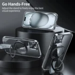 Holder Hand Strap MagSafe Transparent Phone Case, For iPhone 15 Plus, For iPhone 15, For iPhone 14, For iPhone 13 - Image 4