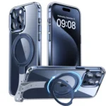 Holder Hand Strap MagSafe Transparent Phone Case, For iPhone 15 Pro Max, For iPhone 15 Pro
